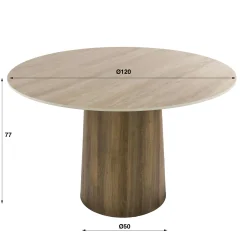 Table à manger ronde en céramique Ø120cm ASCOLI