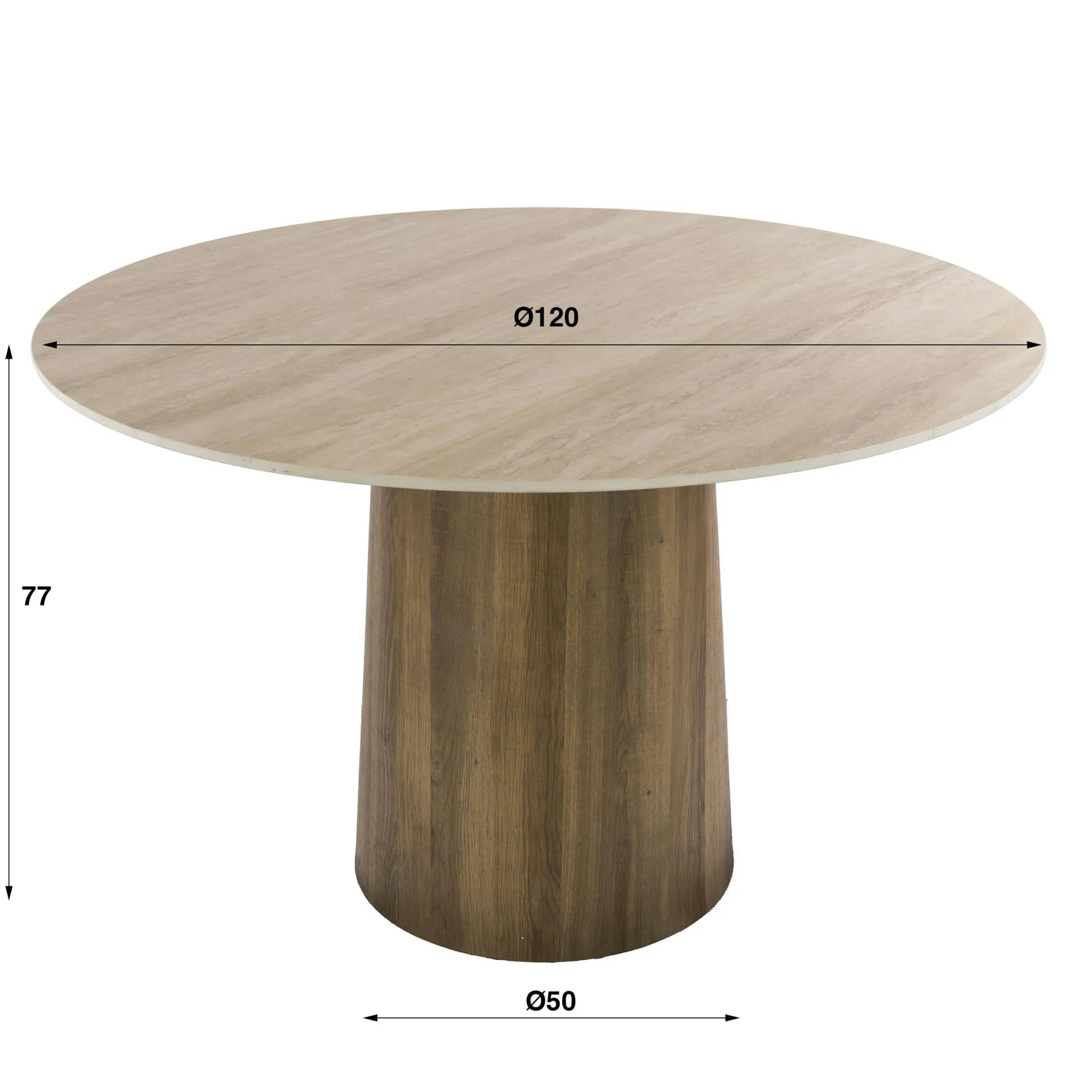 Table à manger ronde en céramique Ø120cm ASCOLI