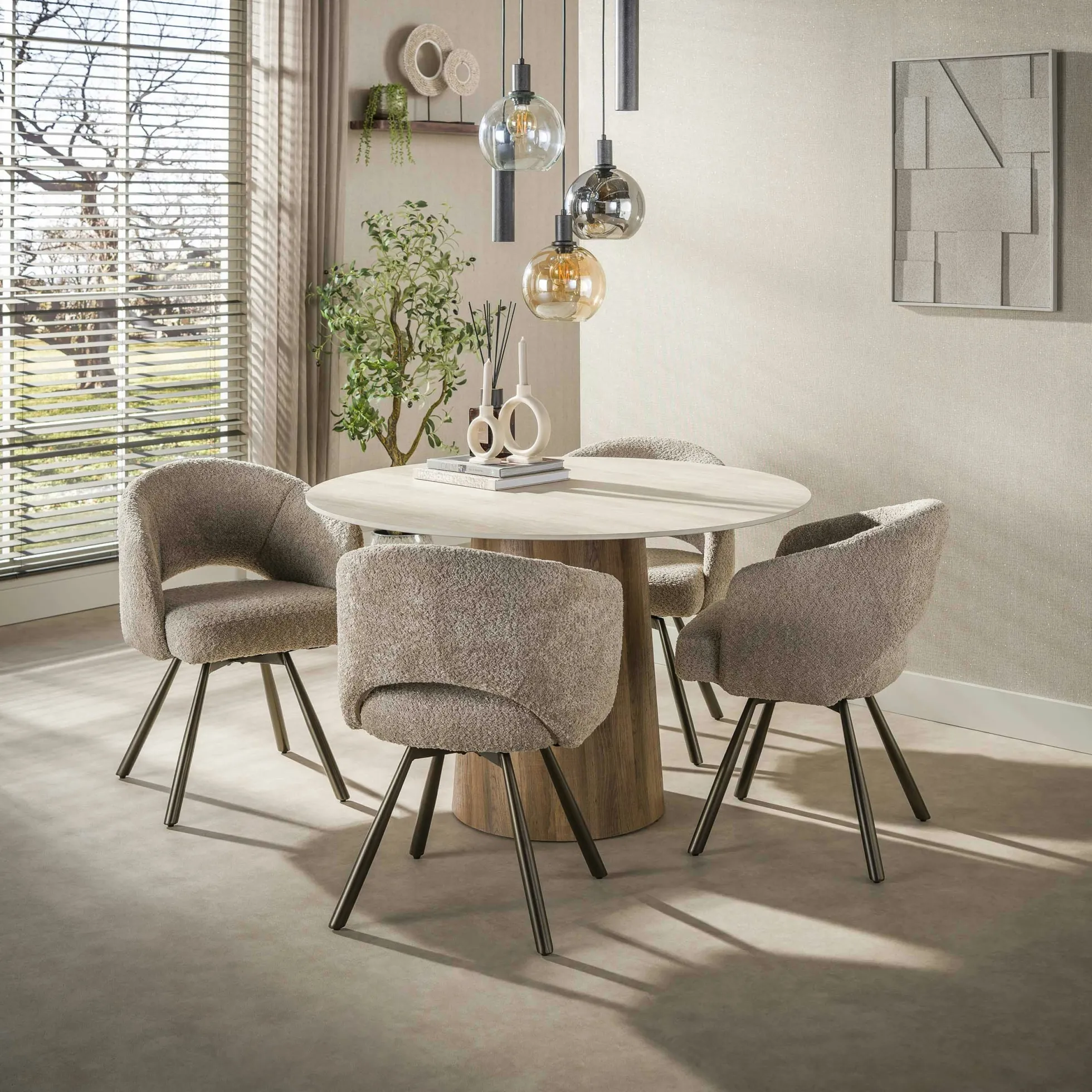 Table à manger ronde en céramique Ø120cm ASCOLI