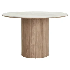 Table à manger ronde en céramique effet marbre Ø120 cm PRATO