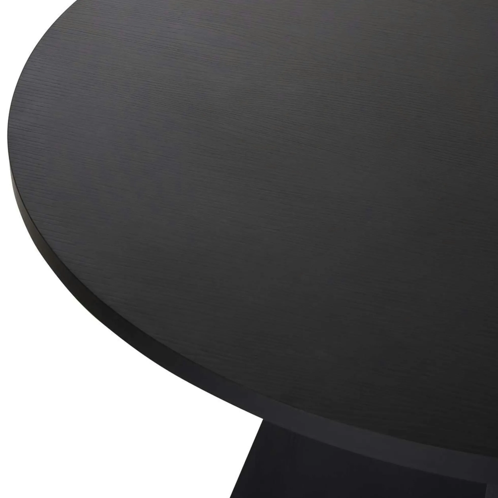 Table à manger ronde noire effet bois Ø120 cm MARFA