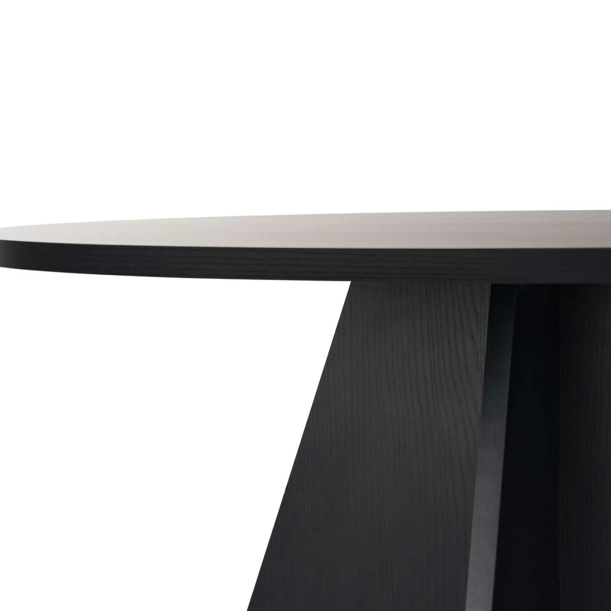 Table à manger ronde noire effet bois Ø120 cm MARFA