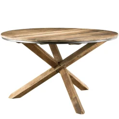 Table à manger ronde teck recyclé D130 SWING