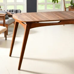 Table à manger vintage - bois brun, 160 cm DILI