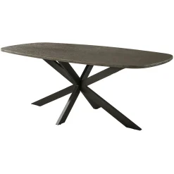 Table à manger vintage à bords ronds 215 cm RALF