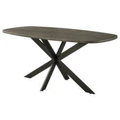 Table à manger vintage à bords ronds 180 cm RALF