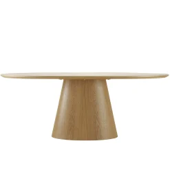 Table à manger 200x90cm plateau céramique pieds bois LINEA