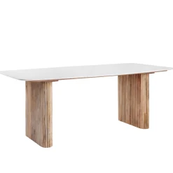 Table marbre et bois 200 cm MASSA