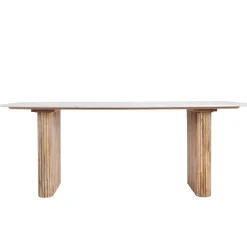 Table marbre et bois 200 cm MASSA