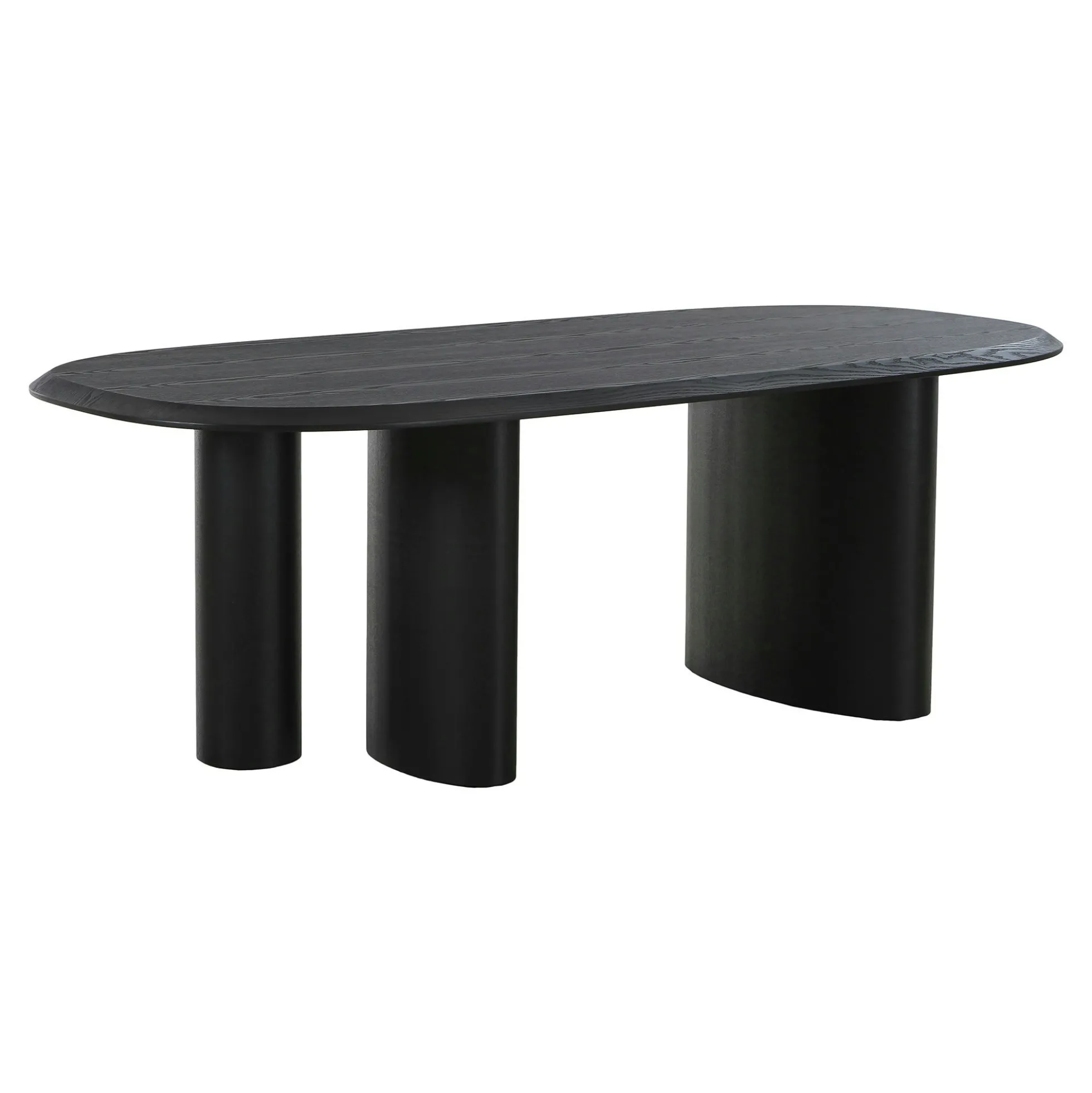 Table moderne noire à 3 pieds design 220 cm ALBERTA