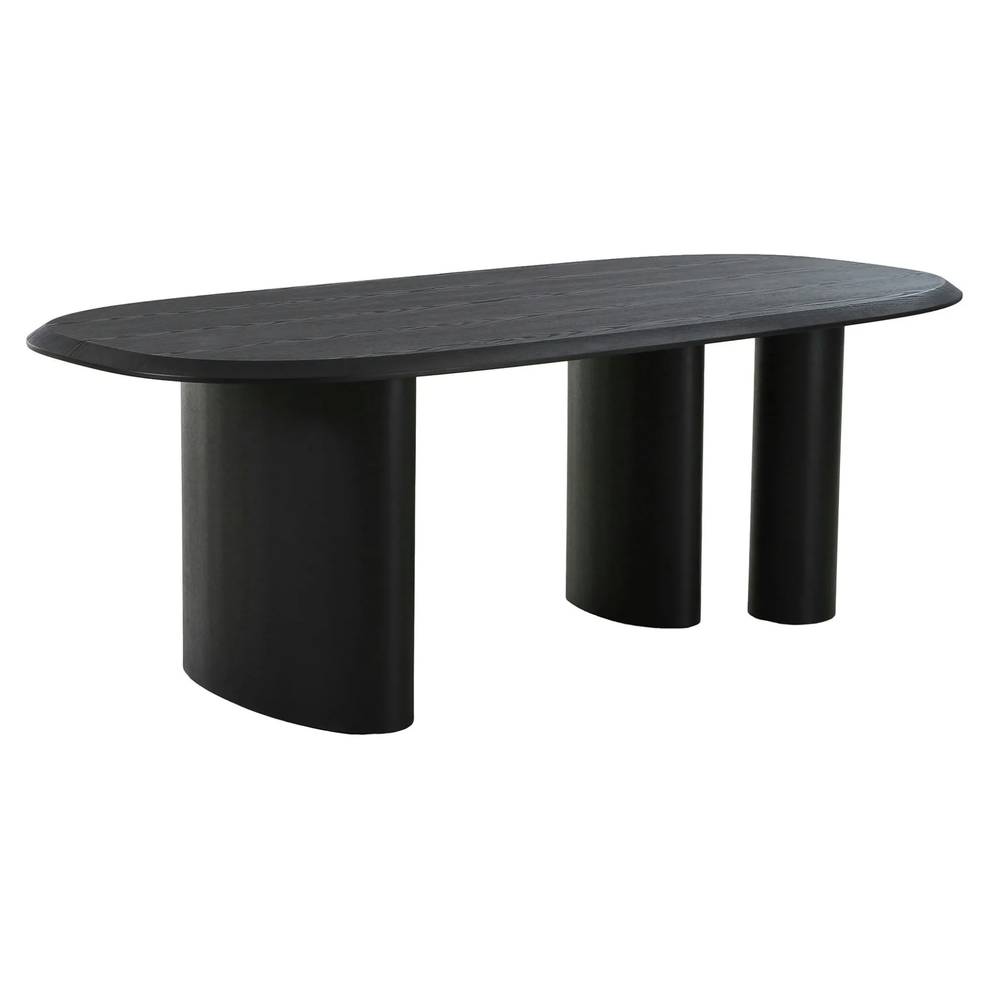 Table moderne noire à 3 pieds design 220 cm ALBERTA