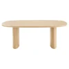 Table moderne placage bois clair pieds design, 210 cm MATERA