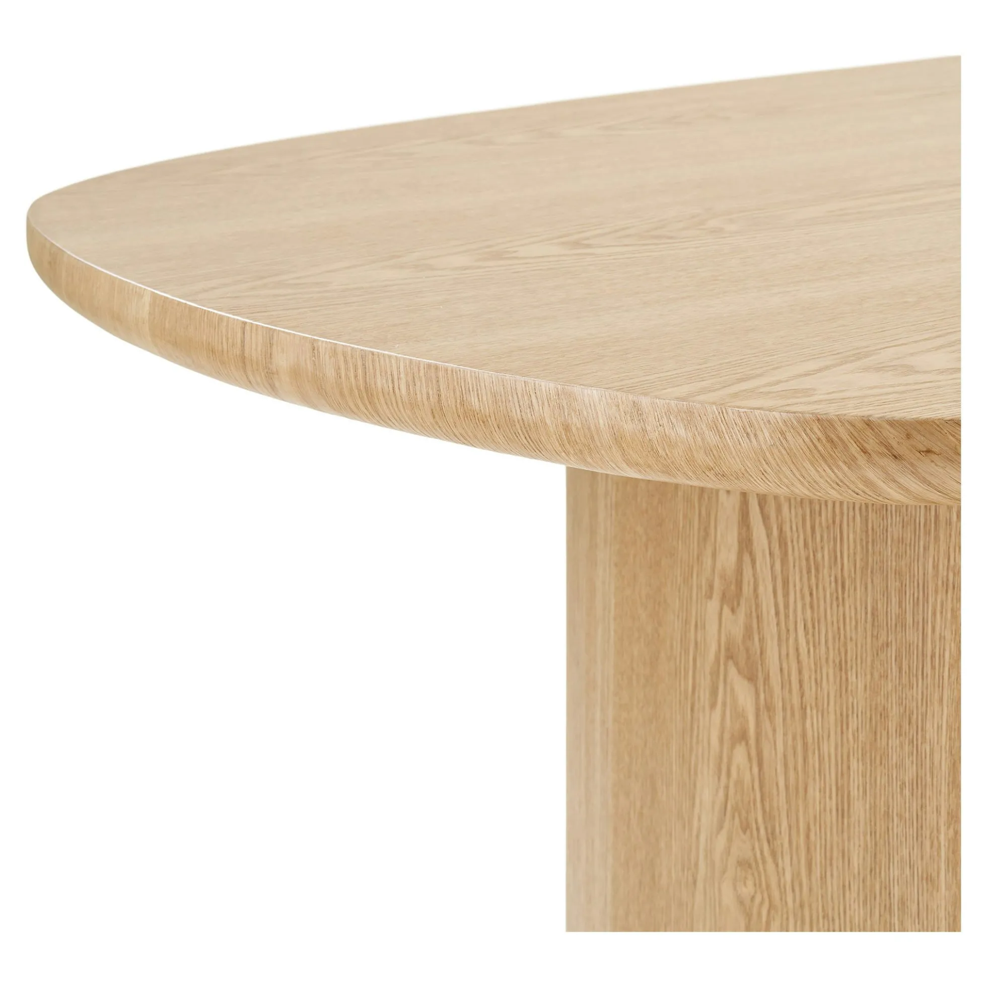 Table moderne placage bois clair pieds design, 210 cm MATERA