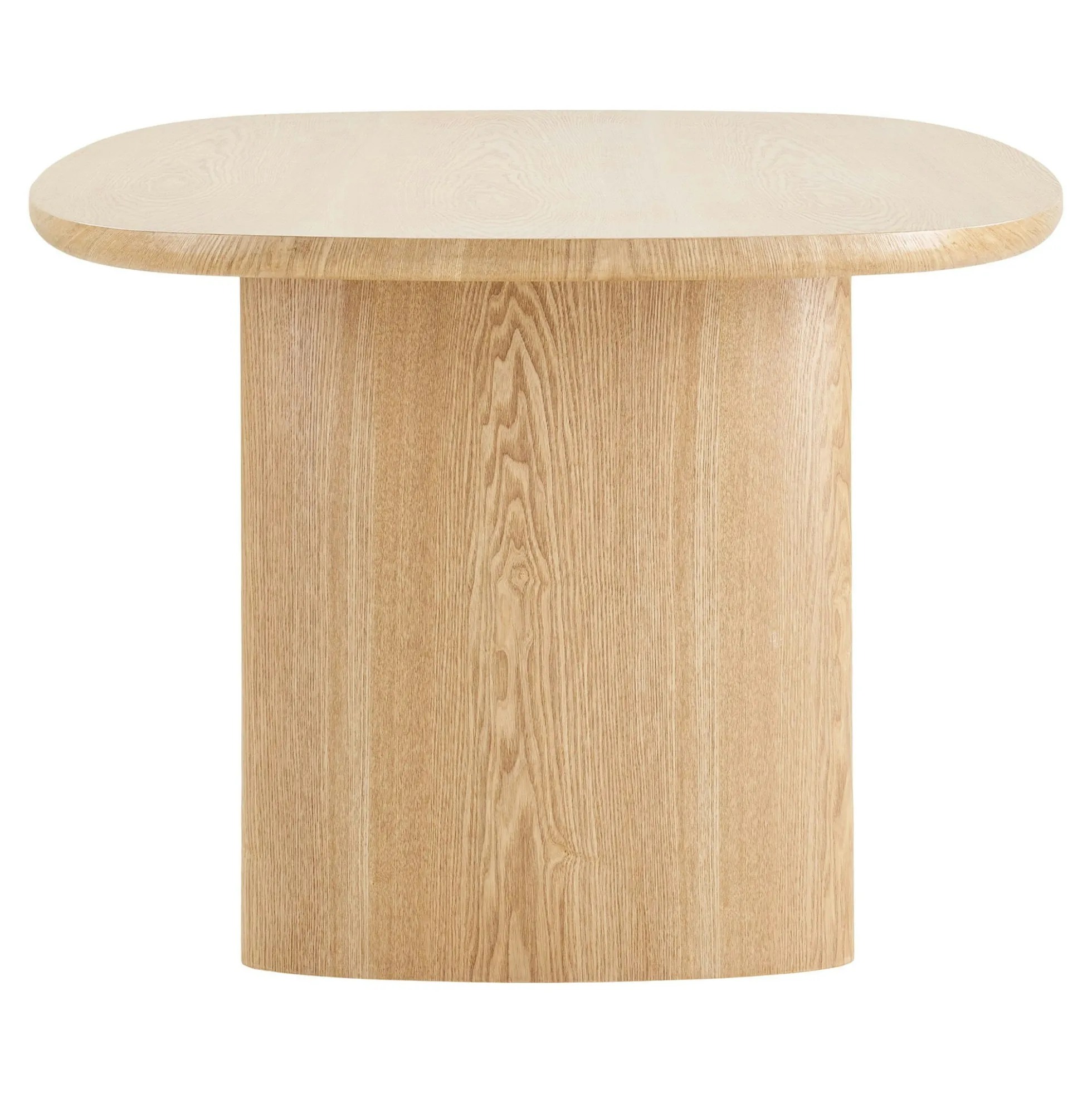 Table moderne placage bois clair pieds design, 210 cm MATERA