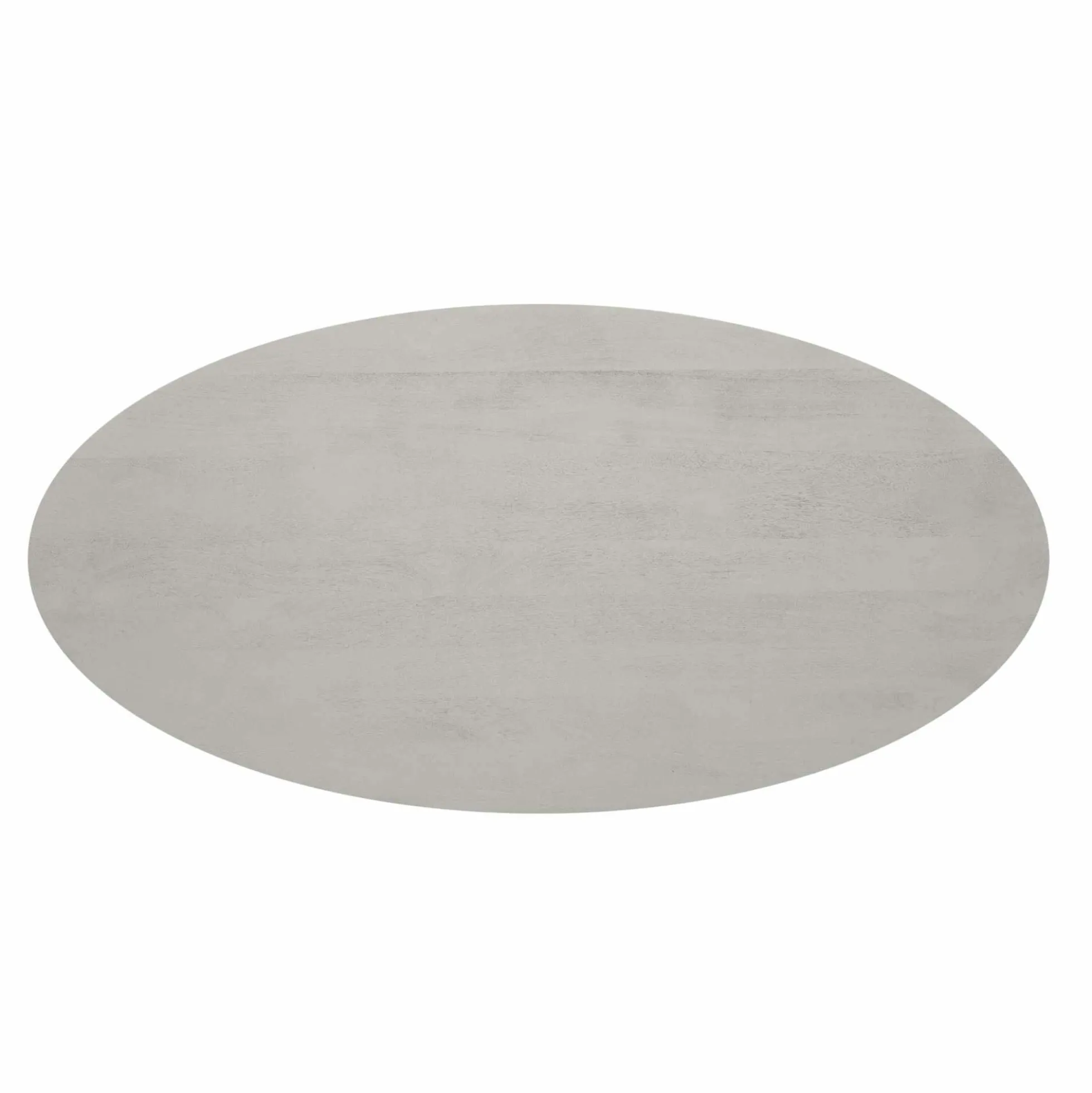 Table ovale bois gris à pied rainuré 240 cm CALERO