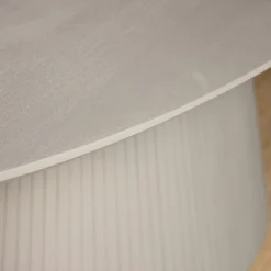 Table ovale bois gris à pied rainuré 210 cm CALERO