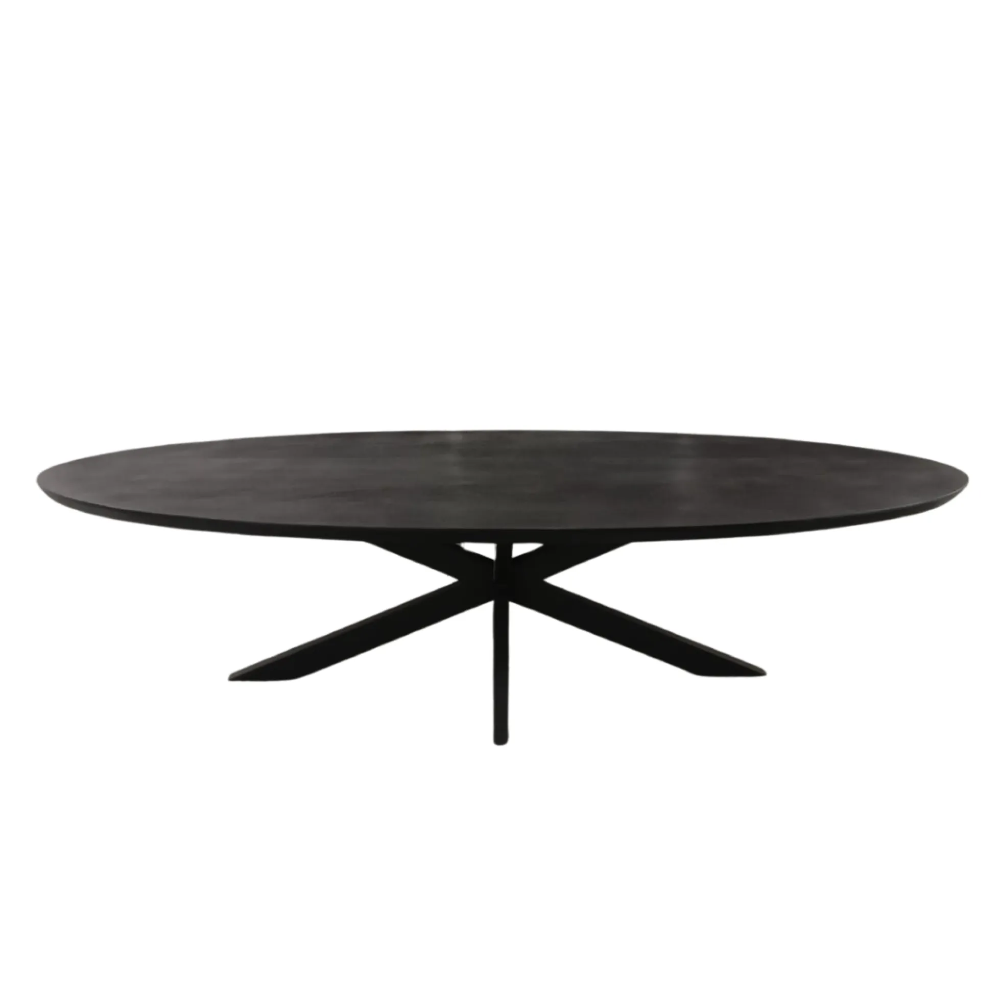 Table ovale bois noir pied croisé 300 cm UDA