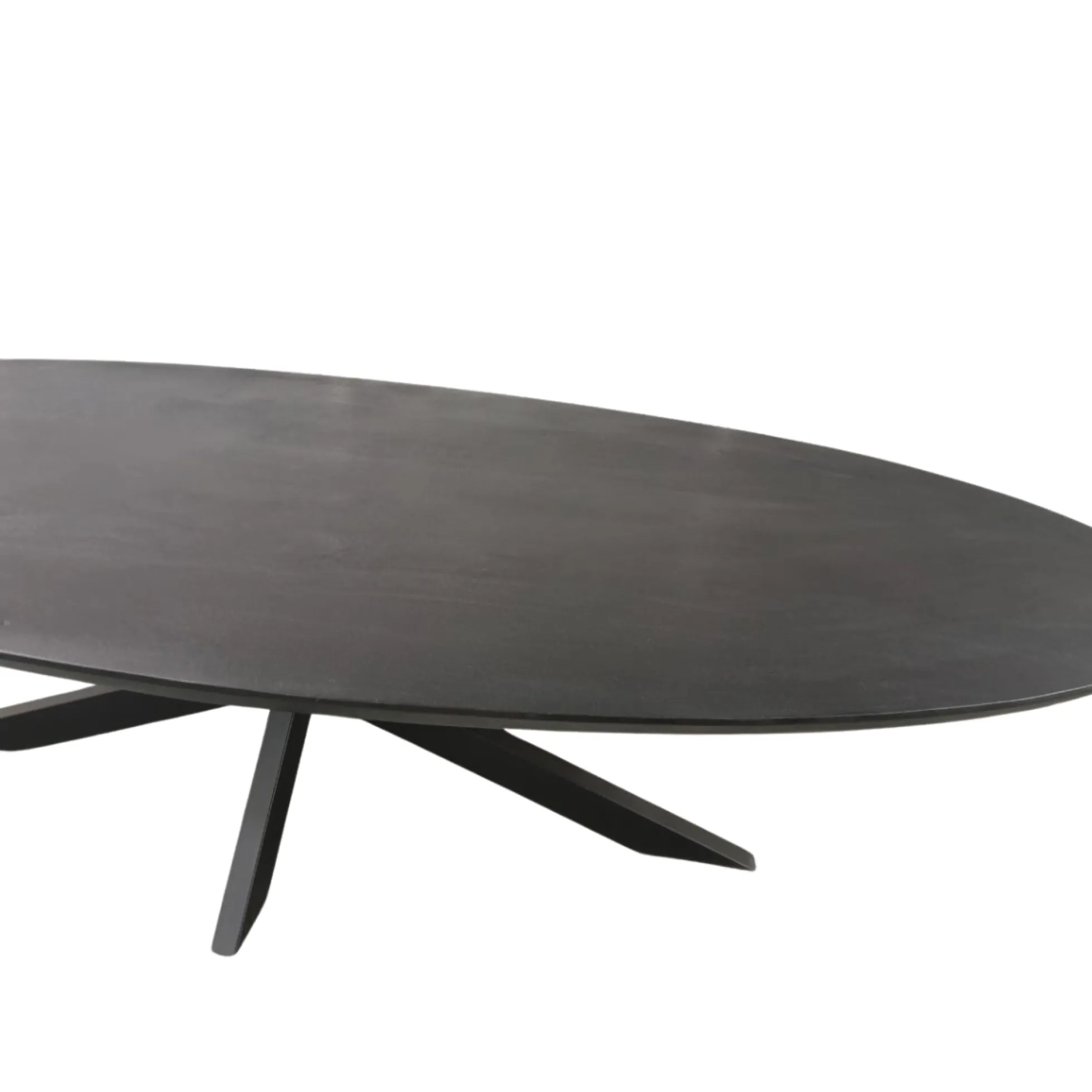 Table ovale bois noir pied croisé 300 cm UDA