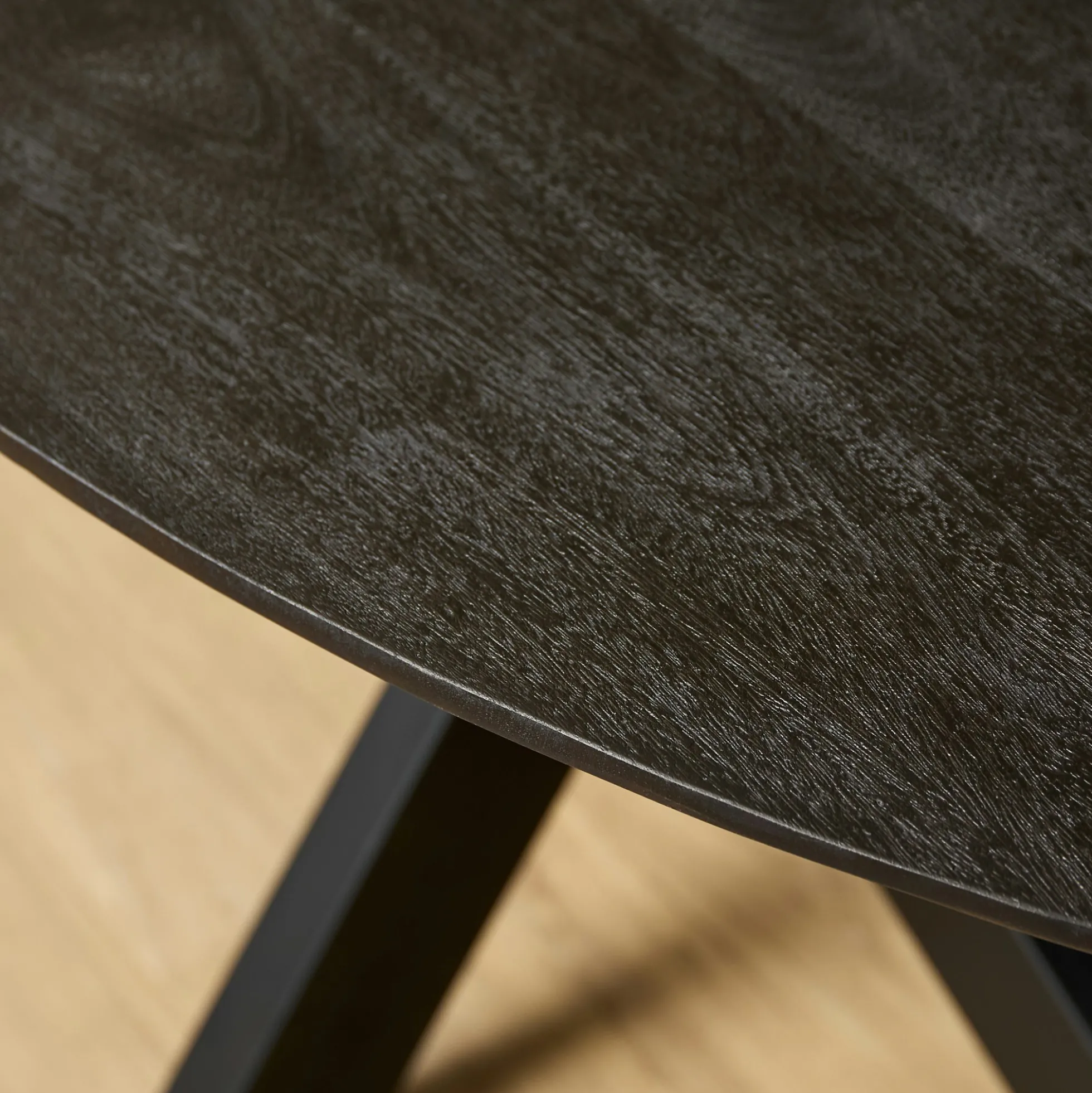 Table ovale bois noir pied croisé 300 cm UDA