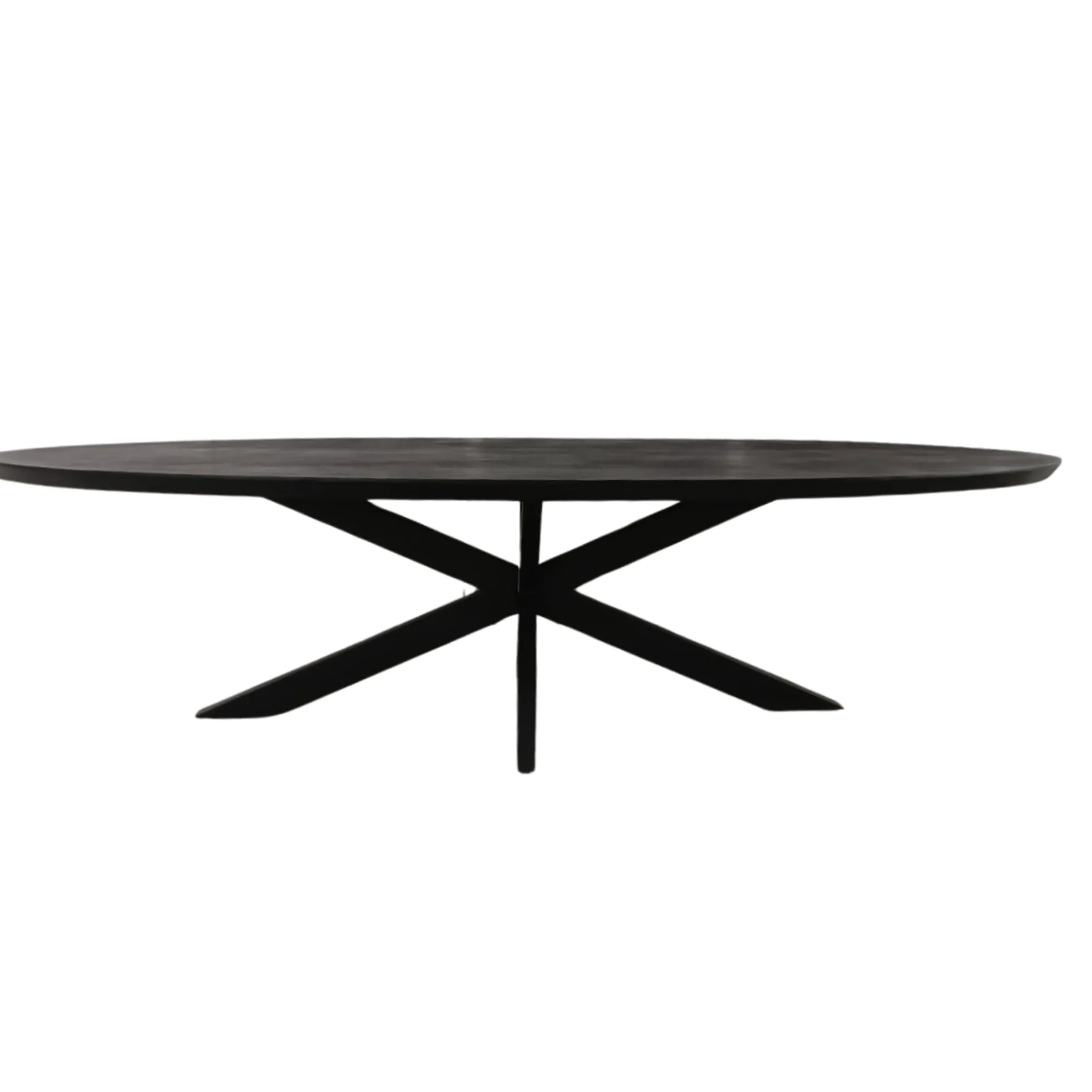 Table ovale bois noir pied croisé 300 cm UDA