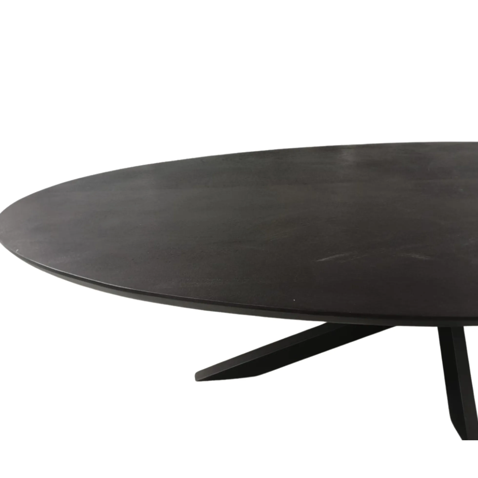 Table ovale bois noir pied croisé 300 cm UDA