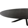Table ovale bois noir pied croisé 180 cm UDA