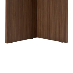 Table ovale effet travertin et bois foncé 180 cm MARFA