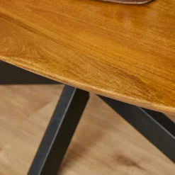 Table ovale en bois pied croisé 240 cm UDA