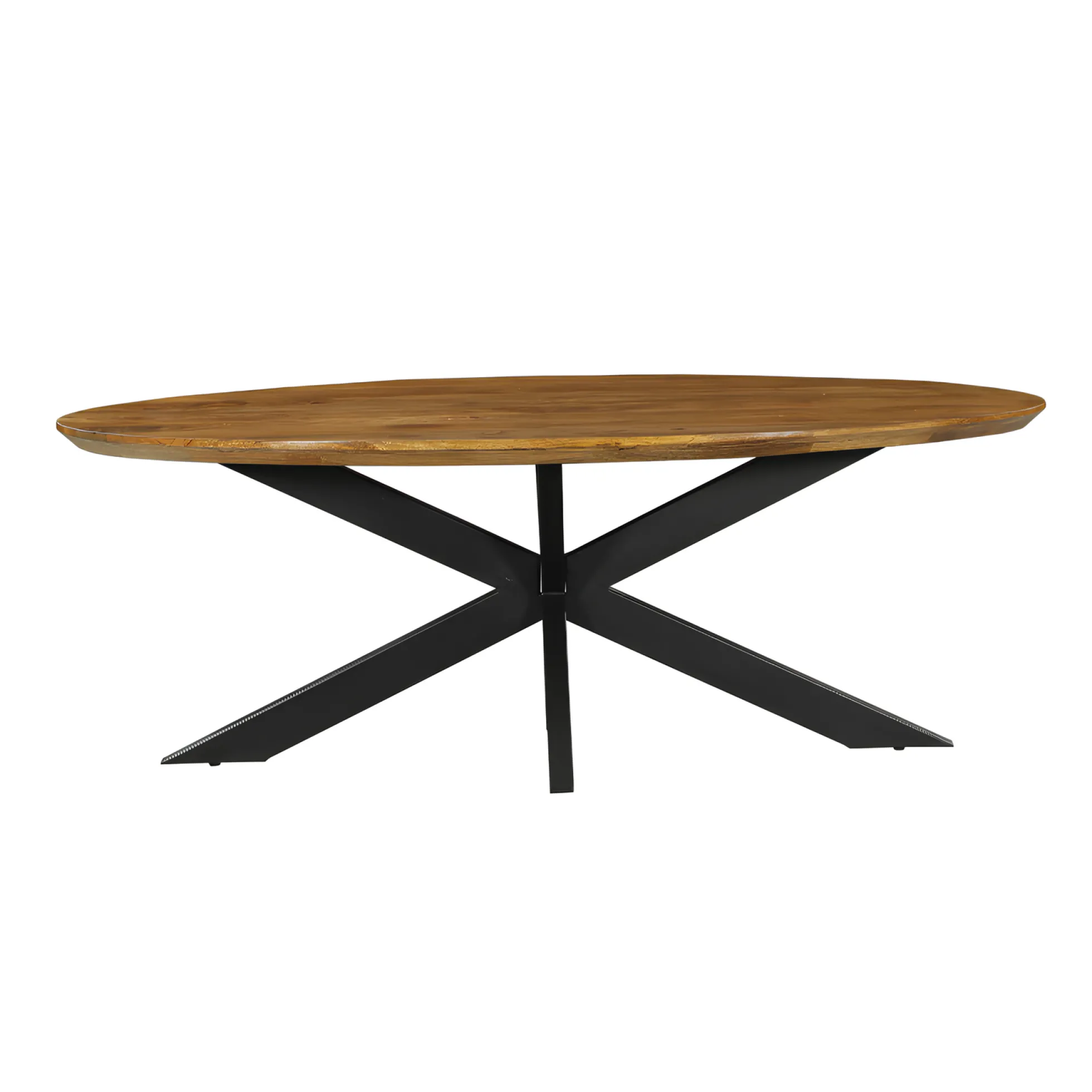 Table ovale en bois pied croisé 180 cm UDA