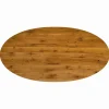 Table ovale en chêne huilé avec pied central en métal noir 240 cm RAGUSE