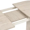Table ovale extensible effet travertin 160-200 cm MARFA