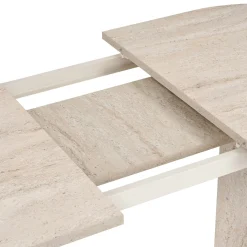 Table ovale extensible effet travertin 160-200 cm MARFA