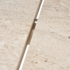 Table ovale extensible effet travertin 160-200 cm MARFA