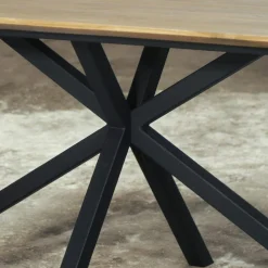 Table pied central en bois de teck recyclé 2 m DEPOK