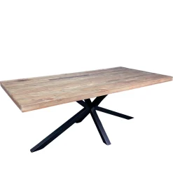 Table pied central en bois recyclé 200 cm CANBERRA