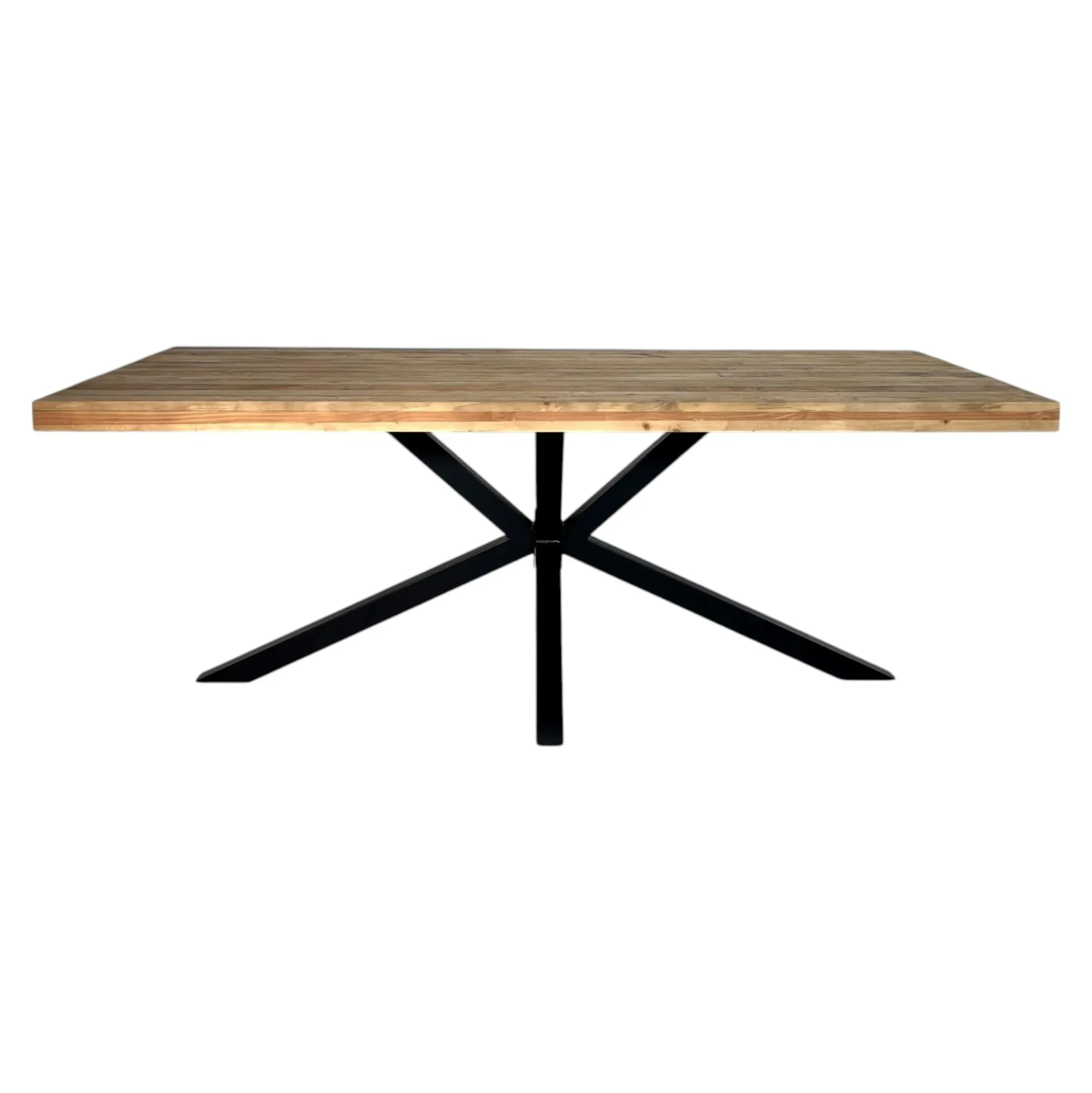 Table pied central en bois recyclé 200 cm CANBERRA