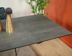 Table à rallonge en céramique grise 180-280 LOMBARDIE
