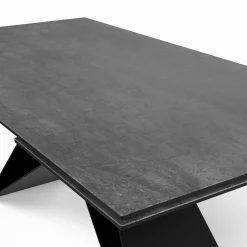 Table à rallonge en céramique grise 180-280 LOMBARDIE