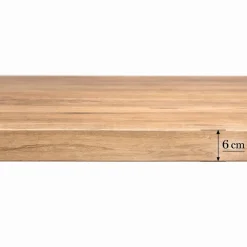 Table rectangulaire bois clair pied central 160 cm RIVANO