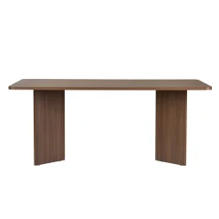 Table rectangulaire bords ronds effet bois noyer 180 cm MARFA