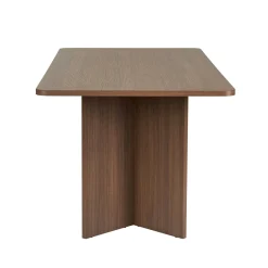 Table rectangulaire bords ronds effet bois noyer 180 cm MARFA