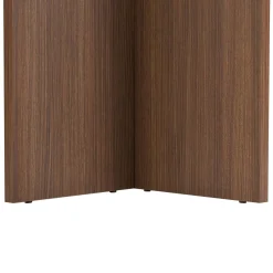 Table rectangulaire bords ronds effet bois noyer 180 cm MARFA