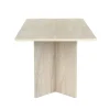 Table rectangulaire bords ronds effet travertin 180 cm MARFA