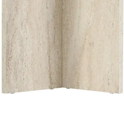 Table rectangulaire bords ronds effet travertin 180 cm MARFA