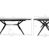Table rectangulaire extensible en chêne blanc 180 cm PALERME