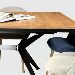 Table rectangulaire extensible en chêne huilé 220 cm PALERME