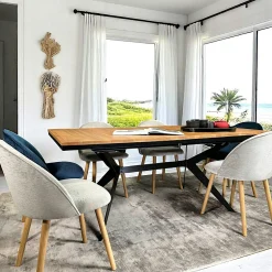 Table rectangulaire extensible en chêne huilé 180 cm PALERME