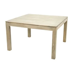 Table repas carrée hévéa 125cm HELENA