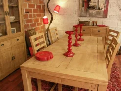 Table repas extensible hévéa 150/230cm TESSA