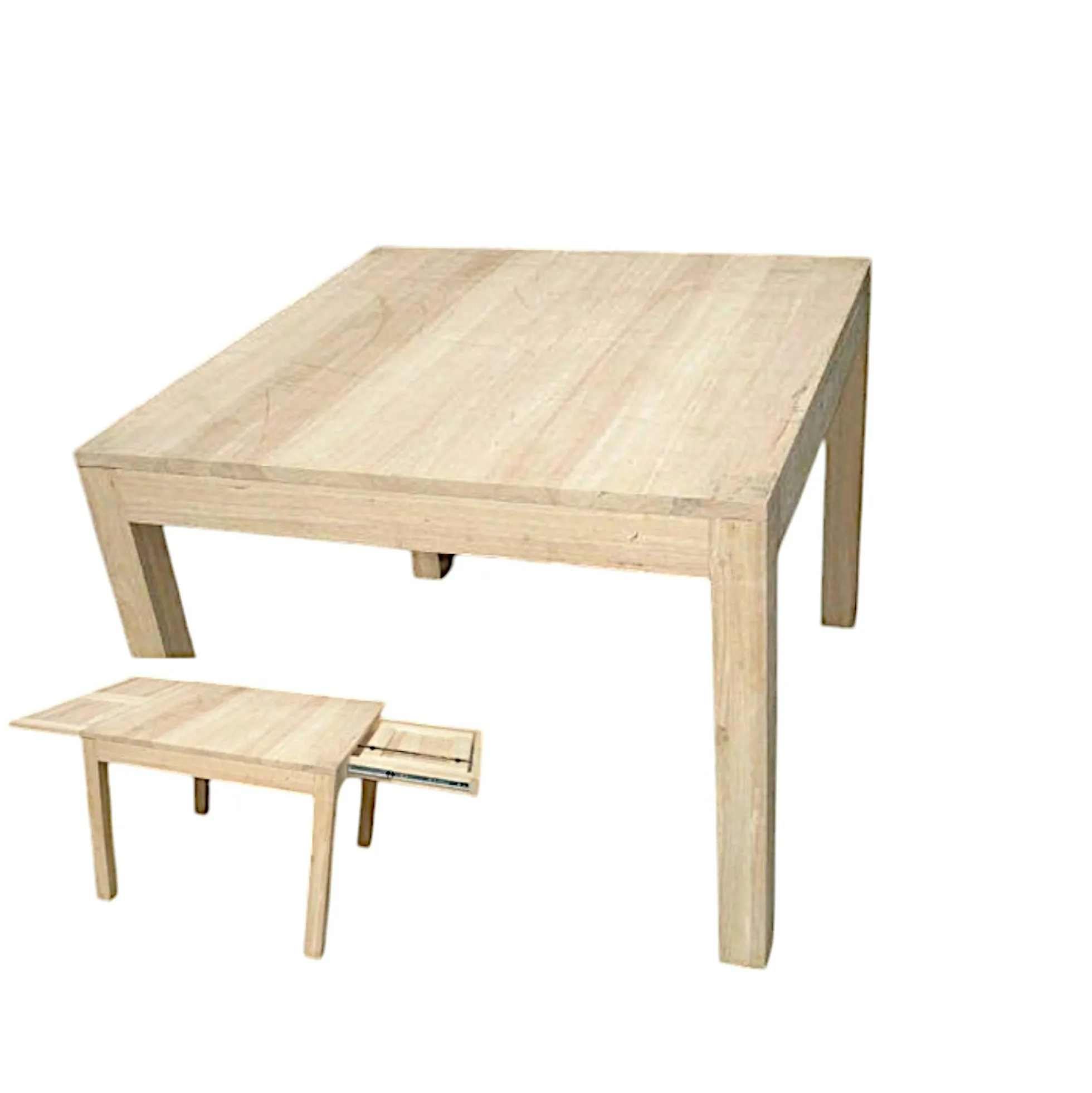 Table repas extensible hévéa 100/176cm (ouverture Papillon) OLGA